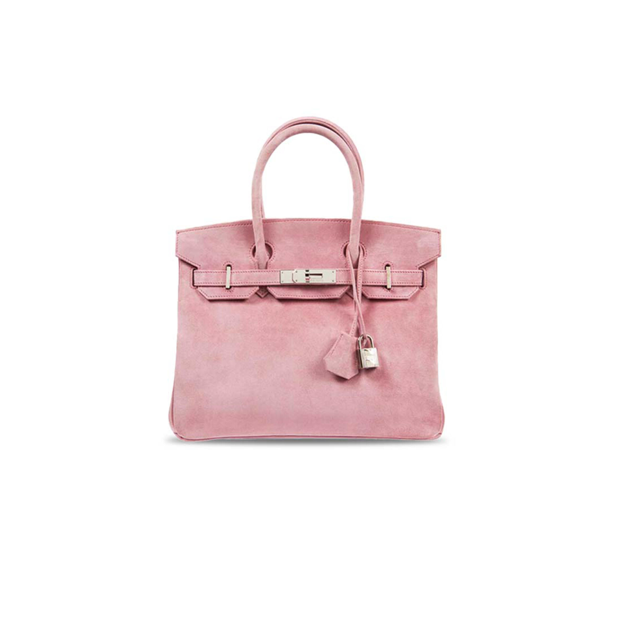 HERMES MASTER BIRKIN 30 SUEDE SHEEPSKIN SUEDE 1Q ROSE CONFETTI MILKSHAKE POWDER  (30*23*15cm)